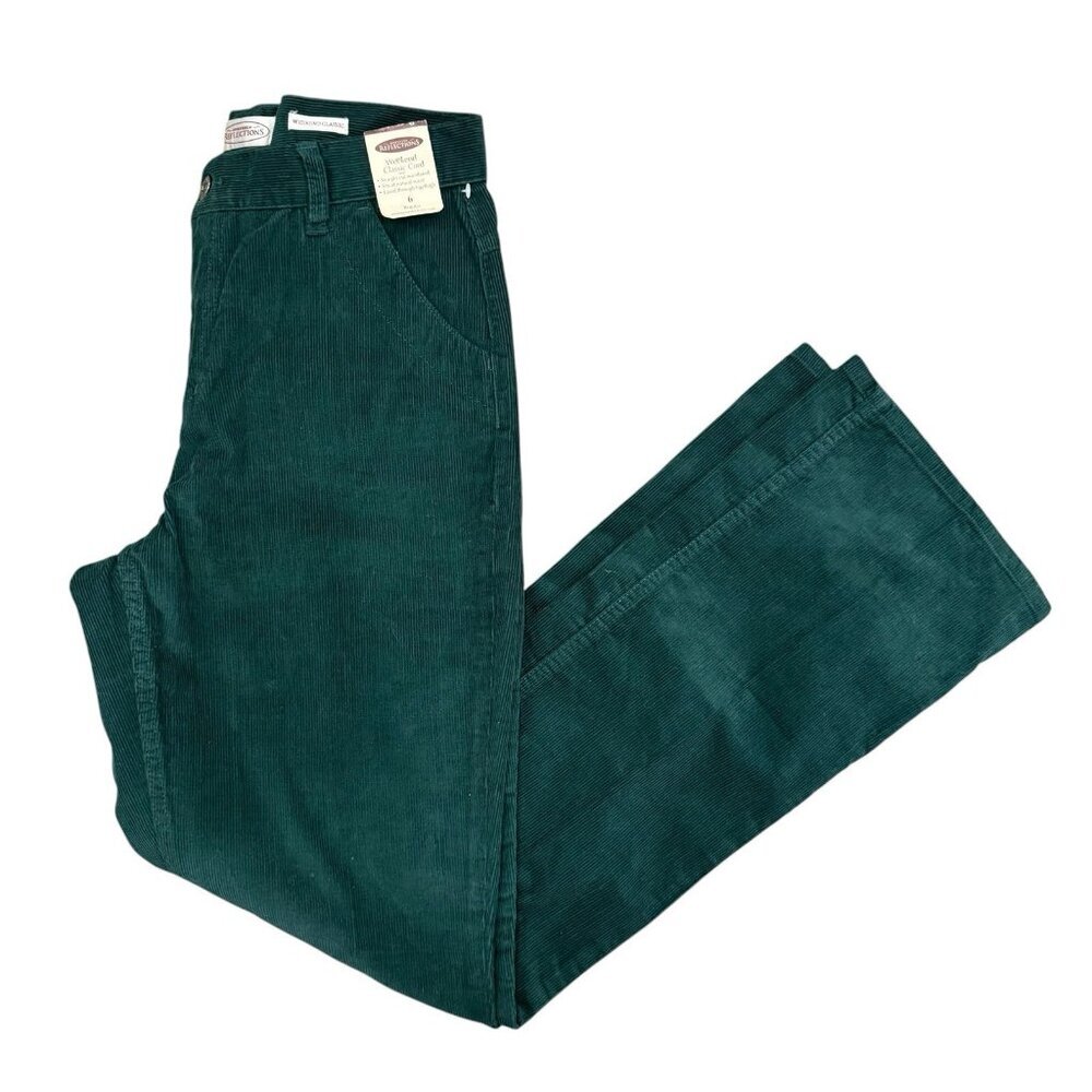 Northern Reflections Corduroy Pants Weekend Classic Cord Womens 6 Green